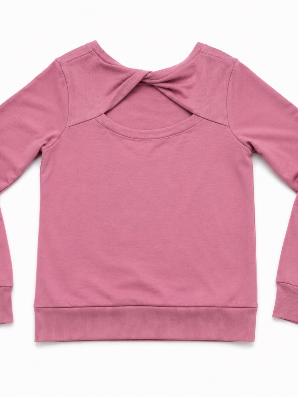 Avia Soft Pink Women’s Twist Back Pullover Sweatshirt